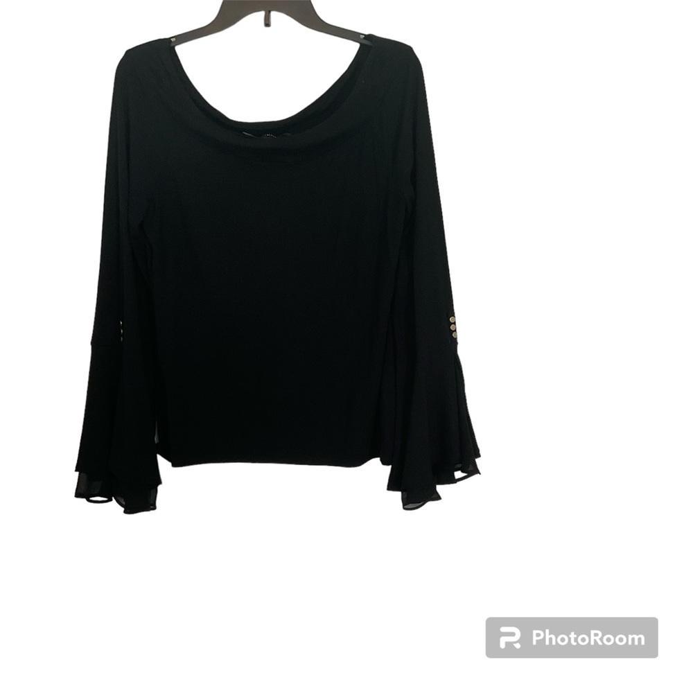 White House Black Market jersey knit scooped neck top